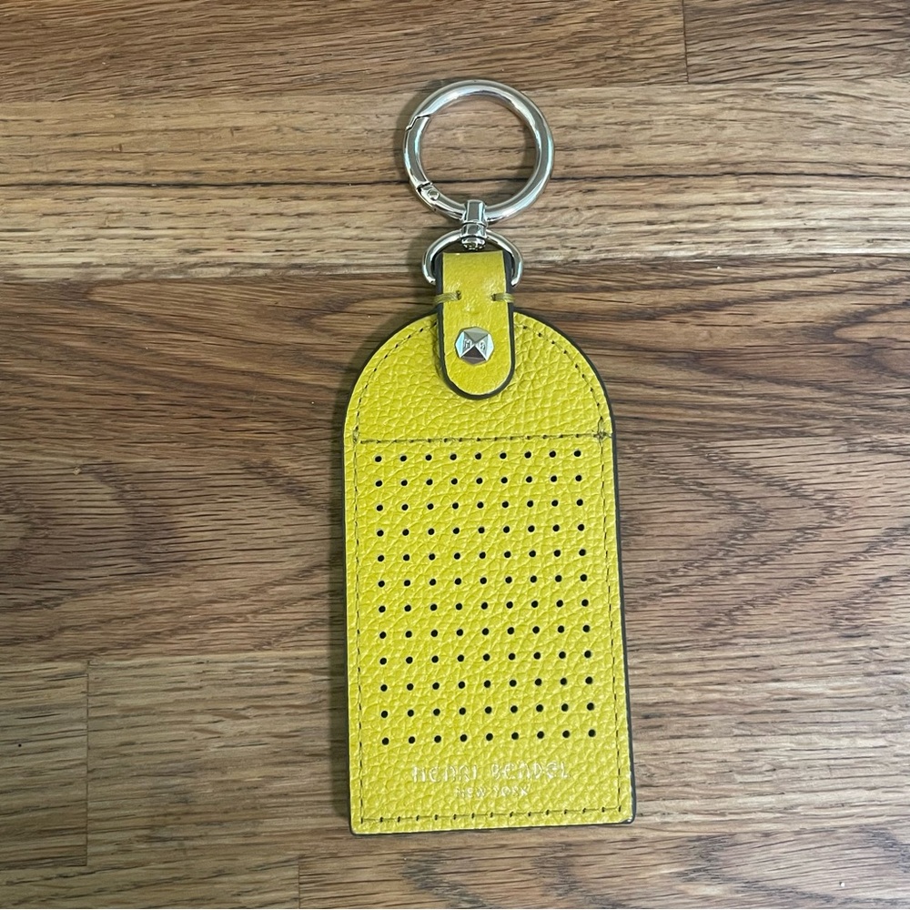 Henri Bendel Influencer Bag Leather Tag Pin Charm Holder